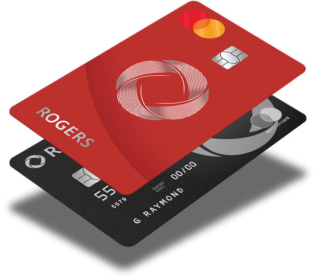 Isometric view of the Rogers Mastercard credit card